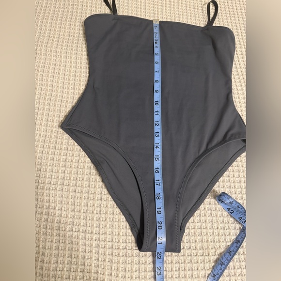 NWT SKIMS Shaping Swim Cami One Piece Gunmetal Womens L - Picture 8 of 12